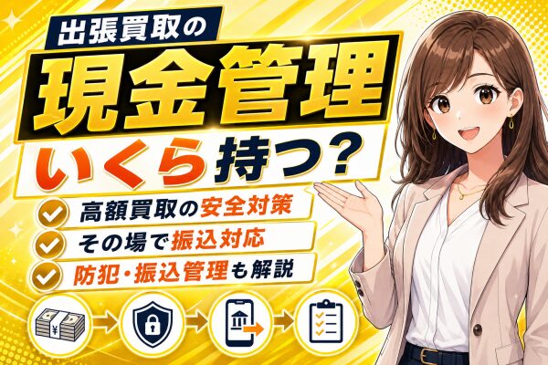 【最新調査】出張買取の現金はいくら持っていく？訪問先での高額買取・現金手渡しの安全対策と、その場で振込対応する方法──持ち出し現金…