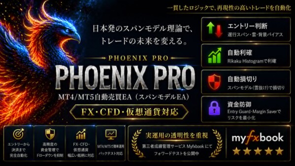 【損切りできない】含み損を抱え続けるトレードから脱却へ｜SL・ATR・自動決済で出口を管理するPhoenix PRO