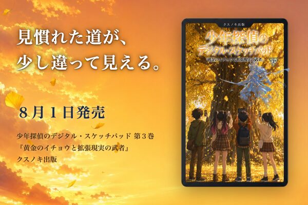 【8月1日発売】埼玉県加須市発の児童書『少年探偵のデジタル・スケッチパッド』第3巻–AR・SNS時代の“正しさ”を小学…
