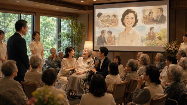 日本初＊有料老人ホームの「入居式」-「みんなと仲良くやれるかしら」。入居時の最大の心配に応える、新しいオリエンテーション。入居者の…