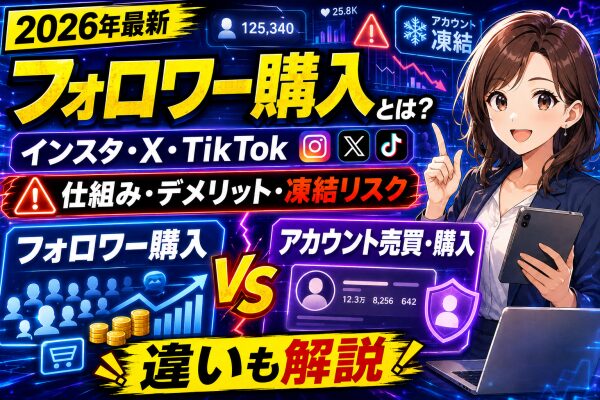 【2026年最新】インスタ・X・TikTokの「フォロワー購入」とは？仕組み・デメリット・凍結リスクを徹底調査｜実運用されてきたS…