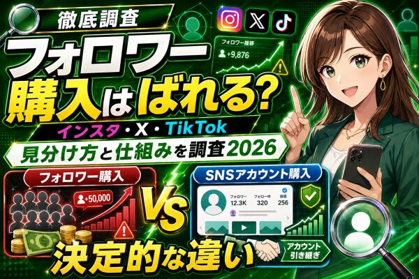【徹底調査】フォロワー購入はばれる？インスタ・X・TikTokでフォロワーを購入した場合の見分け方と仕組みを調査2026｜フォロワ…