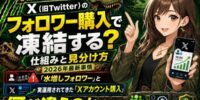 【徹底調査】X（旧Twitter）のフォロワー購入で凍結する？仕組みと見分け方2026年最新事情｜水増しフォロワーと、実運用されてきた「Xアカウント購入」は何が違うのかを調査