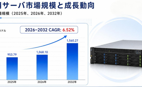 2026年汎用サーバ調査レポート：市場規模と2032年ビジョン – 年平均成長率（CAGR）6.52％で成長