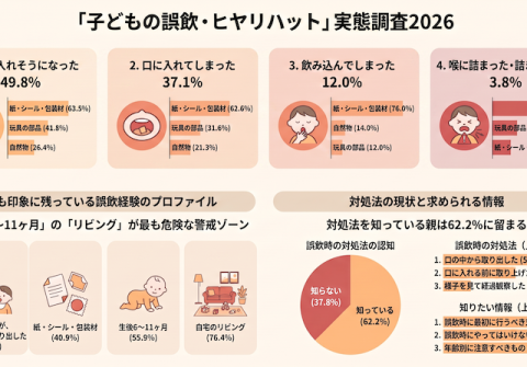 「子どもの誤飲・ヒヤリハット」実態調査2026