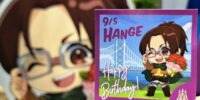 進撃の巨人 ハンジ・ゾエの誕生日を淡路島で祝おう！ TVアニメ『進撃の巨人』×ニジゲンノモリ コラボイベント 「ハンジバースデイ記念オリジナルステッカー」