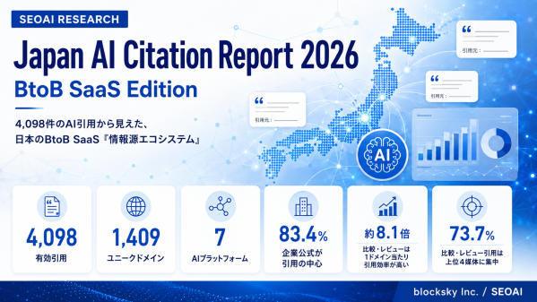 SEOAI、4,098件のAI引用を分析した「Japan AI Citation Report 2026 – BtoB…