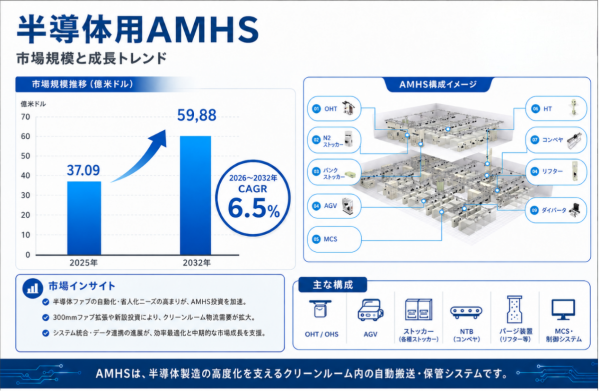 半導体用AMHSマーケットリサーチ：調査方法・市場動向・業界規模