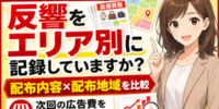 【買取オーナー様必見】チラシ・ポスティングの反響をエリア別に記録してる？配布内容と配布地域を比較して次回の広告費を判断する方法──買取店が折込・ポスティングの反響率と来店単価をエリア別に測定しする手順