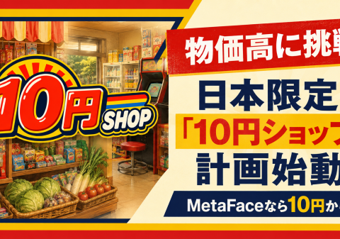 DIFINES、物価高に挑戦する日本限定「10円ショップ」計画を始動 MetaFaceなら商品・ゲームを10円から提供