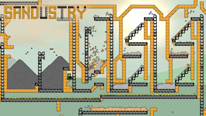 ピクセル工場自動化シミュレーションゲーム「Sandustry」、早期アクセス版が配信開始