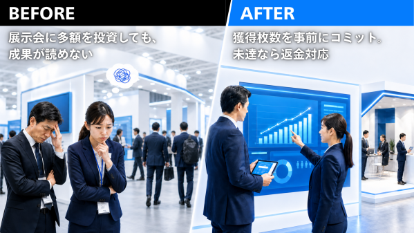 展示会の「名刺が集まらない」を解決。名刺獲得数にコミットする新サービス「展示会リード獲得支援」を提供開始