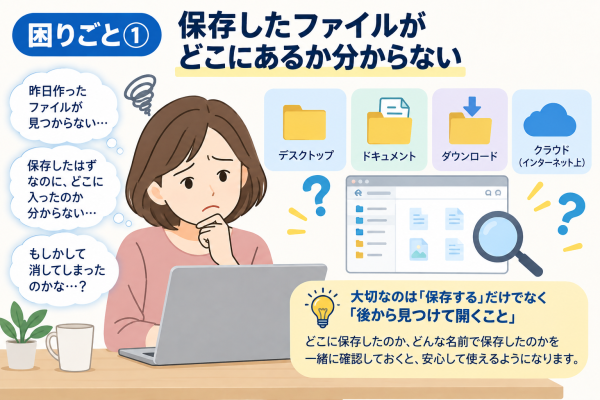 パソコンが苦手な人は何につまずく？ 長年の指導で繰り返し寄せられる「5つの困りごと」