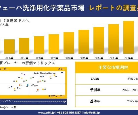 ウェーハ洗浄用化学薬品市場調査レポート – 世界市場規模、シェア、傾向の見通し、2026-2035年