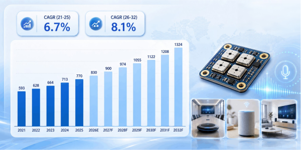 2026音声認識マイクモジュール市場規模マップ：シェア・動向・フレームワーク、CAGR 8.1%の安定成長