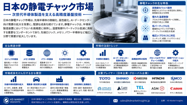 AI半導体・メモリ投資が需要を押し上げ、日本の静電チャック市場が勢いを増す