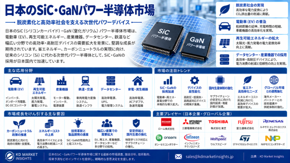 日本のSiC・GaNパワー半導体市場：EV電動化、AIデータセンター・半導体投資が新たな成長機会を創出