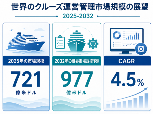クルーズ運営管理市場分析レポート：2026年74989百万米ドル規模、成長率4.5%推移