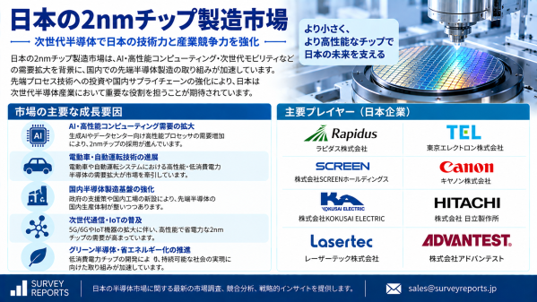 日本の2nmチップ製造市場：AIコンピューティング、先端GAA技術、国内半導体投資が高成長の機会を創出