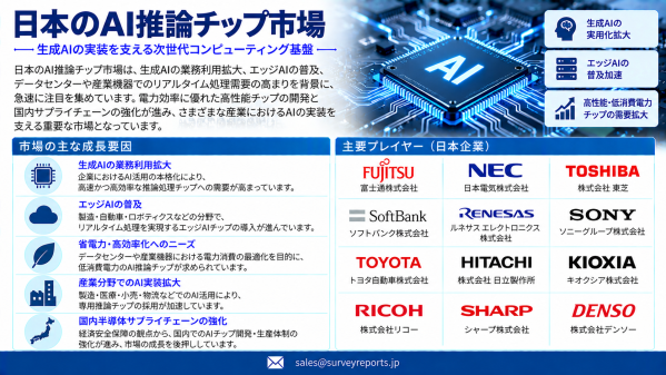 日本のAI推論チップ市場：電力効率の高いコンピューティング、エッジAI、データセンター導入が新たな成長機会を創出