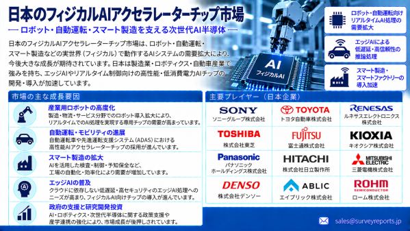 日本のフィジカルAIアクセラレーターチップ市場：エッジインテリジェンス、ロボティクス・コンピューティング、主権型AIインフラが新た…