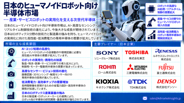 日本のヒューマノイドロボット半導体市場：AIコンピューティング、先進センサー、パワーエレクトロニクスが新たな成長機会を創出