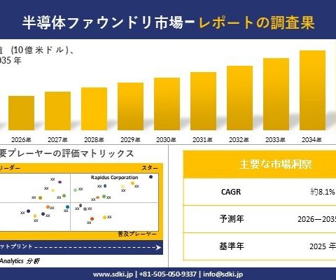 半導体ファウンドリ市場調査レポート – 世界市場規模、シェア、傾向の見通し、2026-2035年
