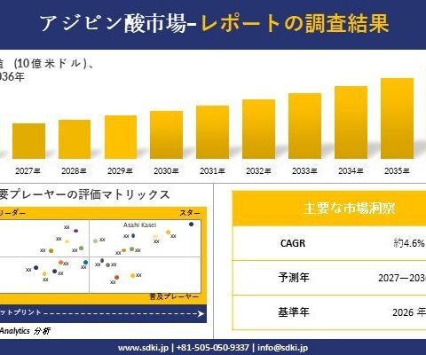 アジピン酸市場調査レポート – 世界市場規模、シェア、傾向の見通し、2027-2036年