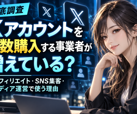 【2026年最新・徹底調査】Xアカウント(旧Twitter)を複数購入する事業者が増えている？アフィリエイト・SNS集客・メディア運営・Web広告で複数アカウントを運用する理由と実態を調査