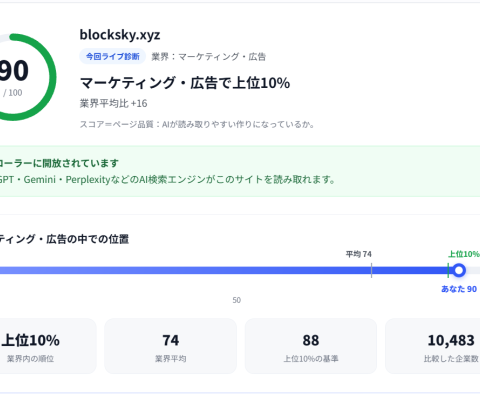 自社サイトの「AI検索対応力」を同業界と比較！業界内順位までわかる無料診断「SEOAIレーダー」を公開