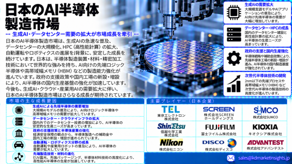 日本AI半導体製造市場：Rapidusによる150億円の取り組みとAIチップ需要の高まりが先端半導体の生産体制を再編成